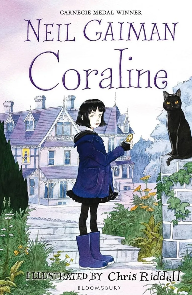Cover art for Neil Gaiman's "Coraline"