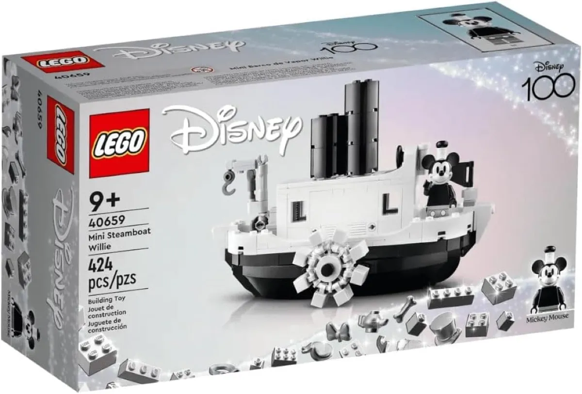 A LEGO"Steamboat Willie" boat