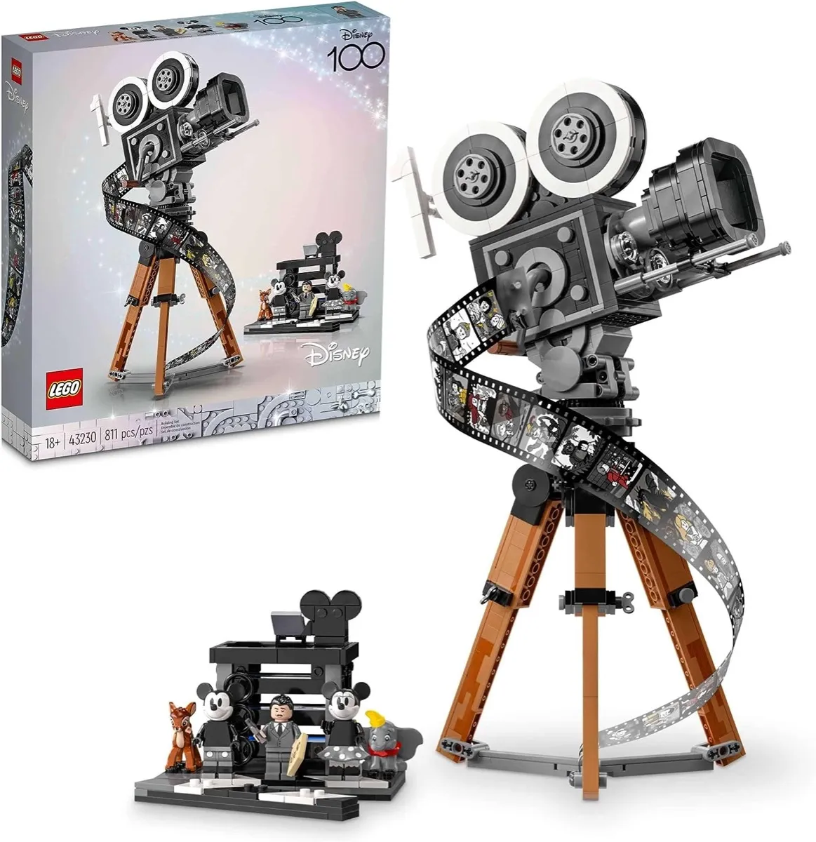 A LEGO version of an old school film camera used by Walt Disney
