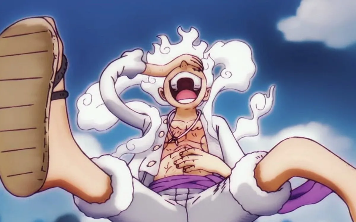 Luffy in Gear 5 form from One Piece
