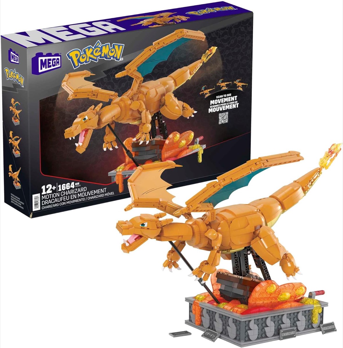 A MEGA model of Charzard from "Pokemon"