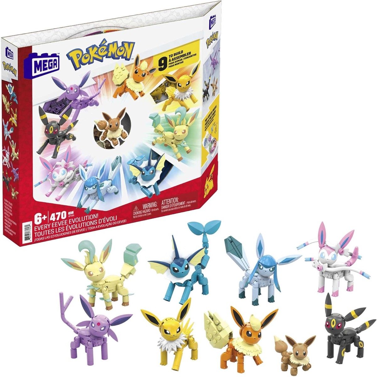 a MEGA set of Every Eevee Evolution from "Pokemon"