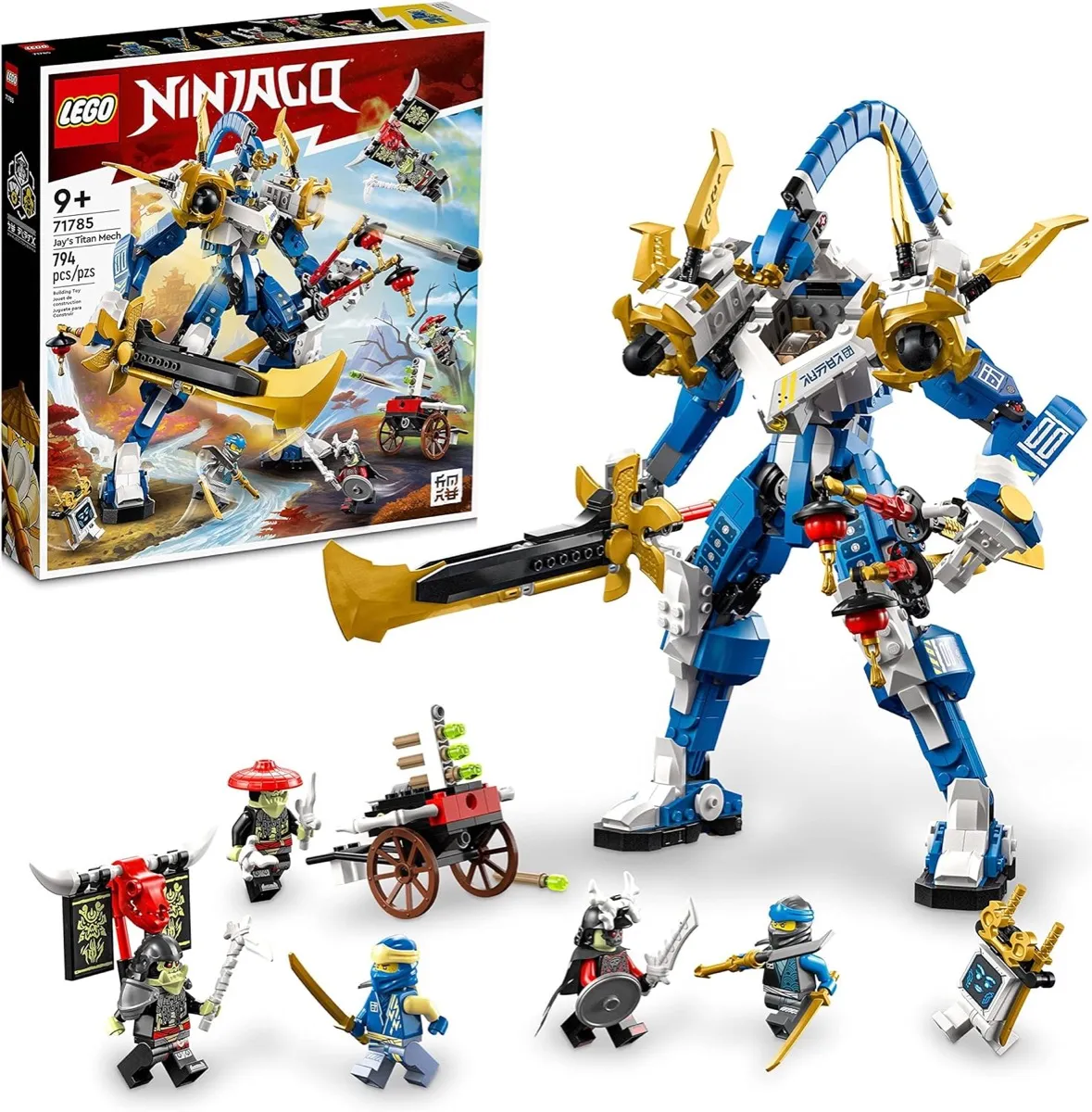 A LEGO version of Jay’s Titan Mech from "Ninjago"