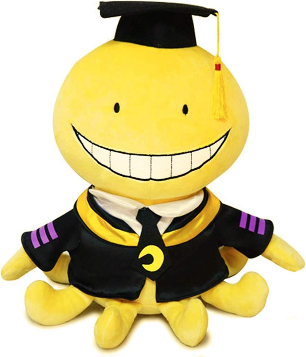 A plushie of Koro-Sensei from "Assassination Classroom"
