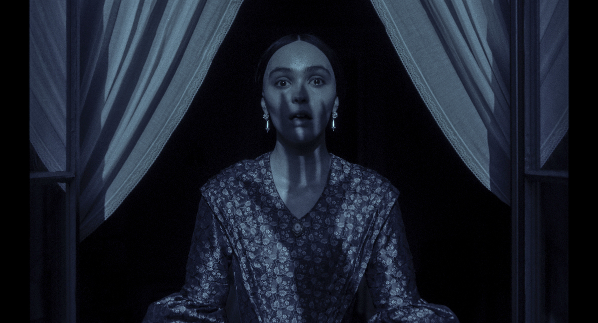 Ellen gasps, with a shadow of Count Orlock's hand across her face.