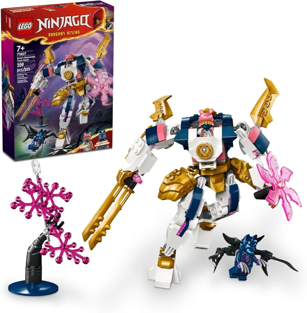 A LEGO model of Sora’s Elemental Tech Mech from "Ninjago"
