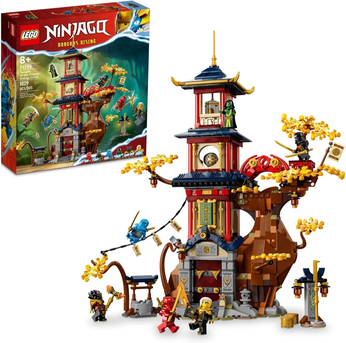 LEGO model of the Temple of The Dragon Energy Cores from "Ninjago"